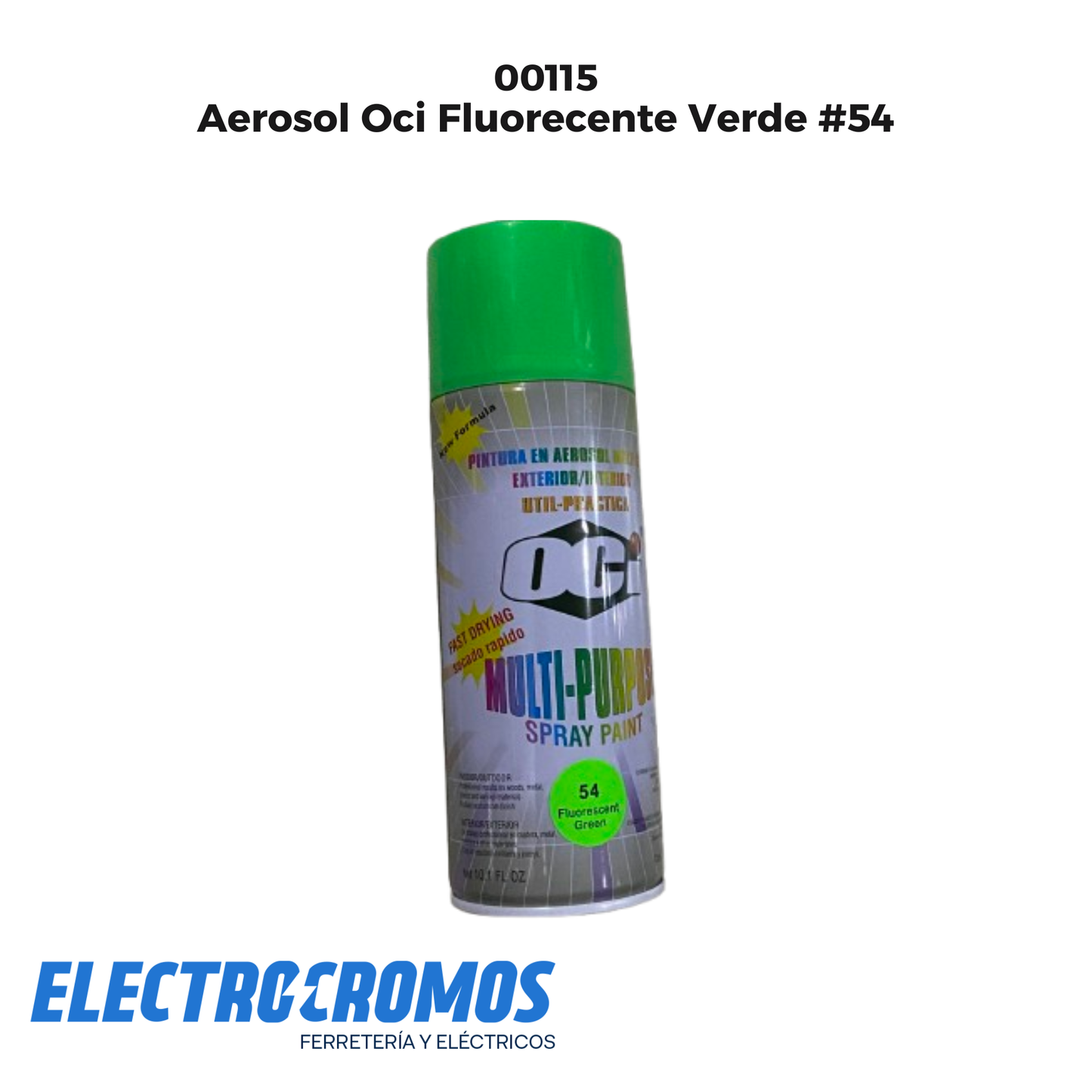 Aerosol Oci Fluorecente Verde #54