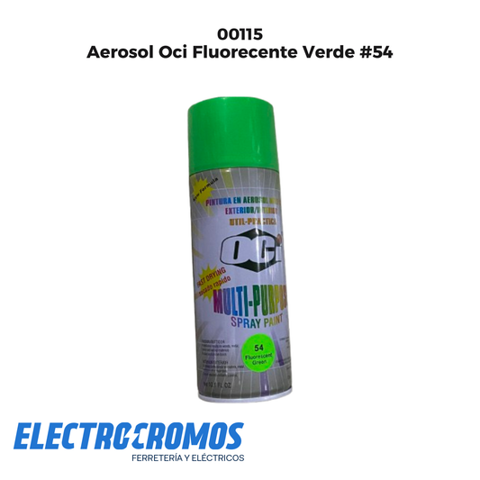 Aerosol Oci Fluorecente Verde #54