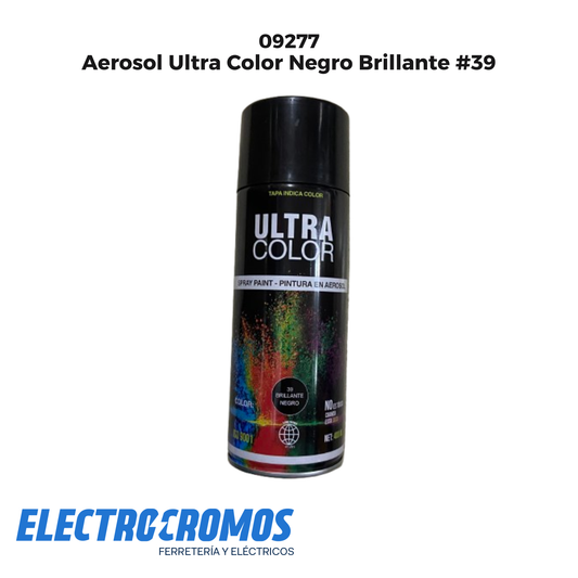 Aerosol Ultra Color Negro Brillante #39