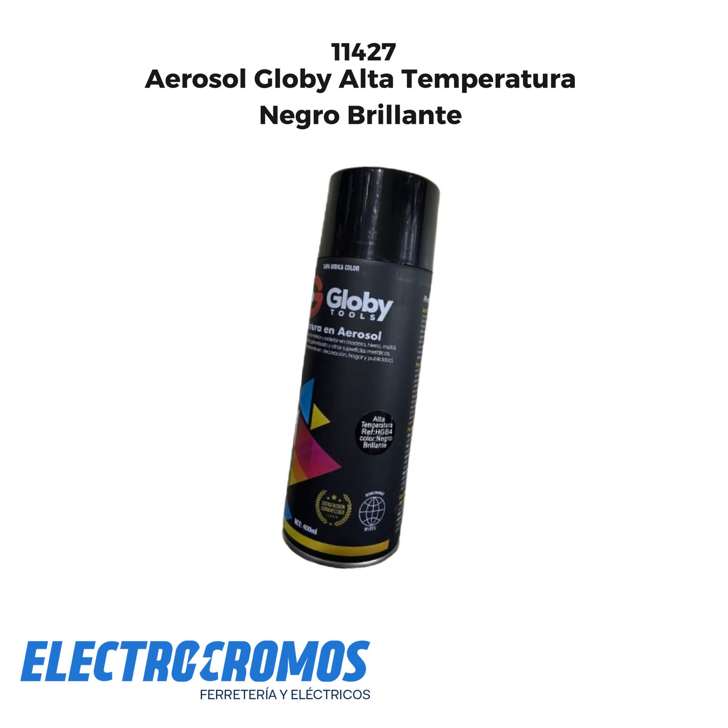 Aerosol Globy Alta Temperatura Negro Brillante