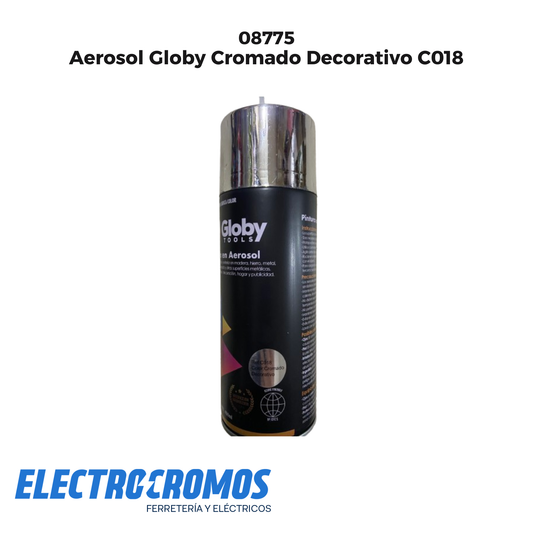Aerosol Globy Cromado Decorativo C018
