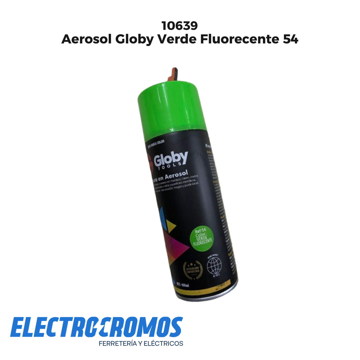 Aerosol Globy Verde Fluorecente 54