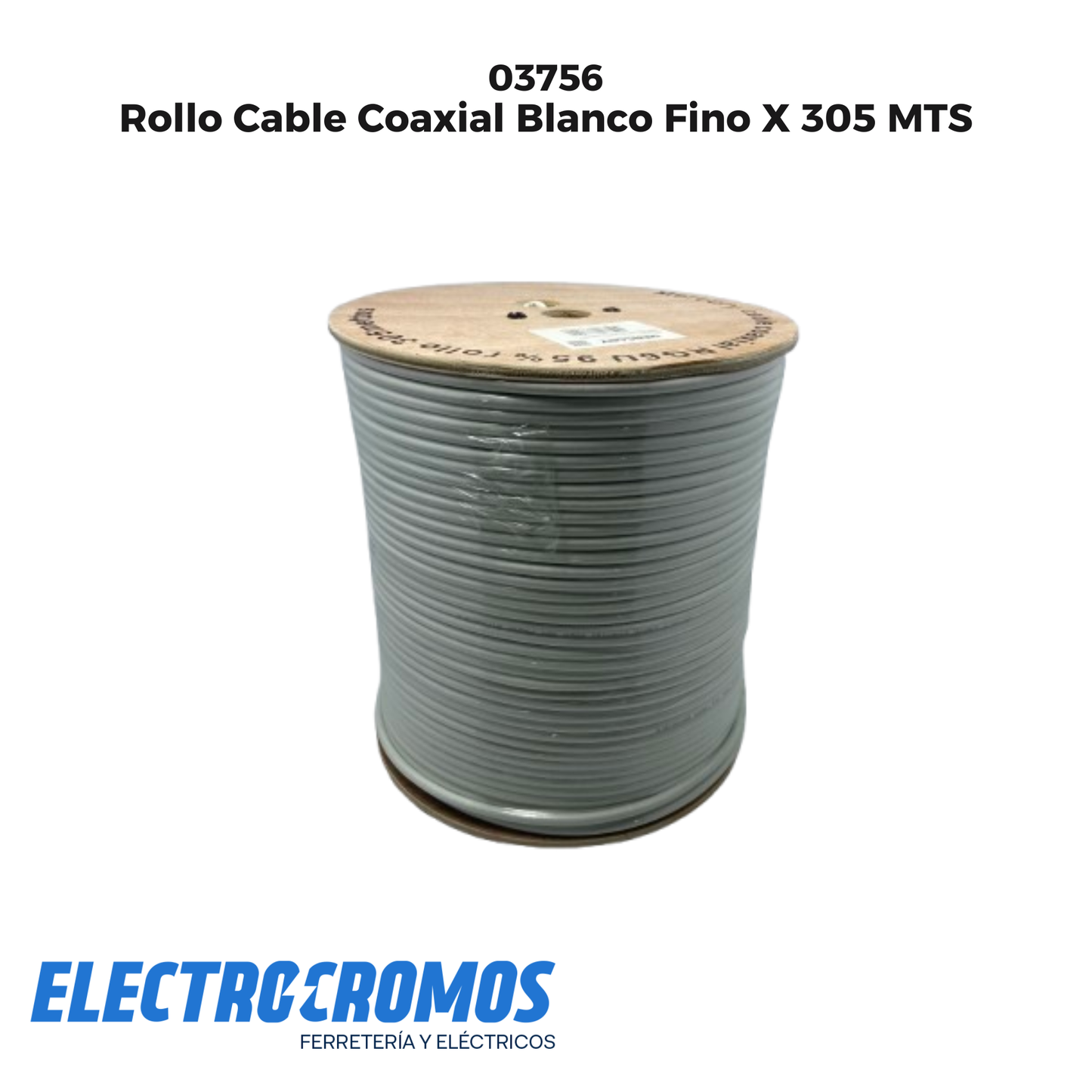 Rollo Cable Coaxial Blanco Fino X 305 MTS