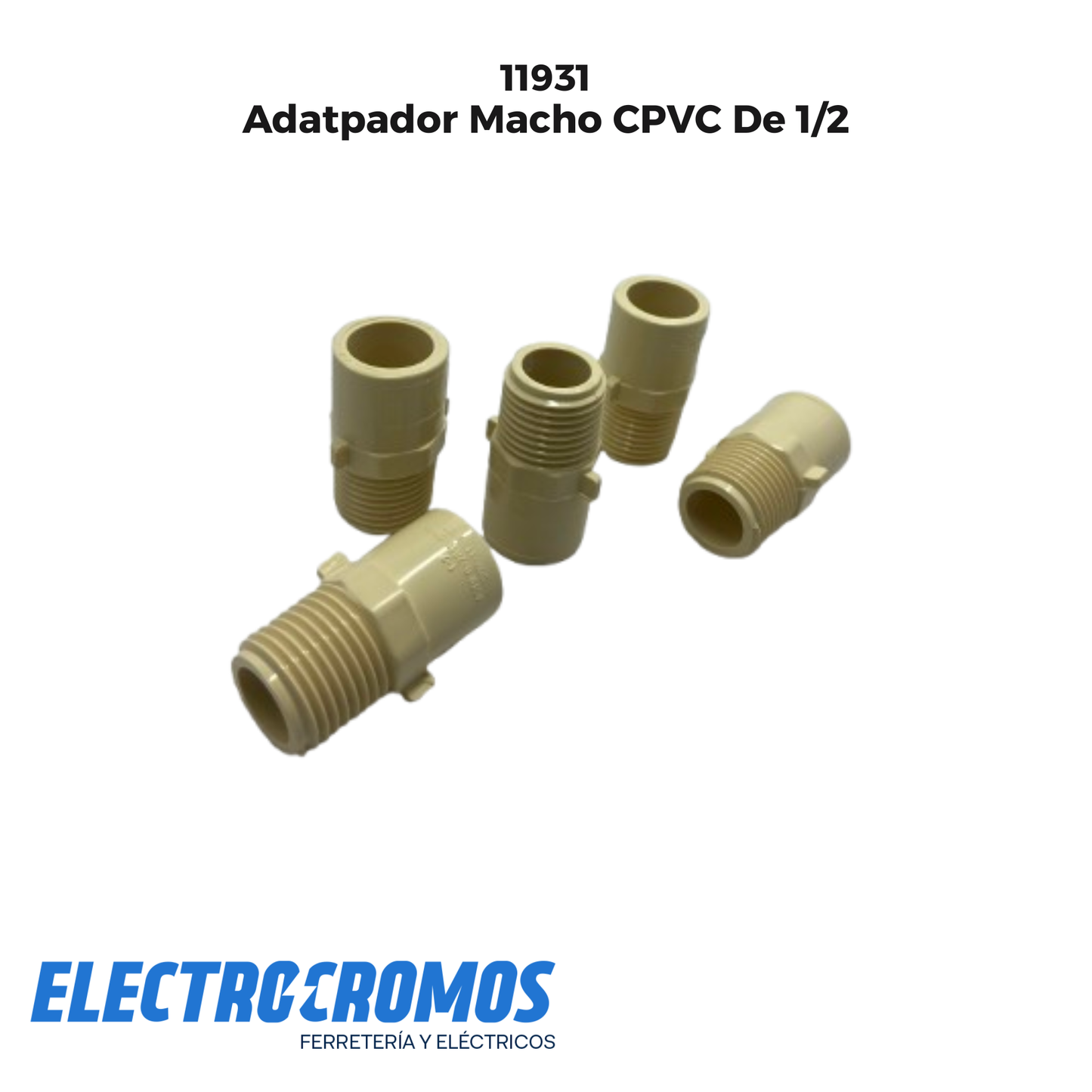 Adatpador Macho CPVC De 1/2