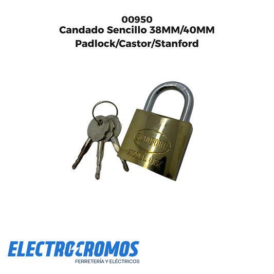 Candado Sencillo 38MM/40MM Padlock/Castor/Stanford