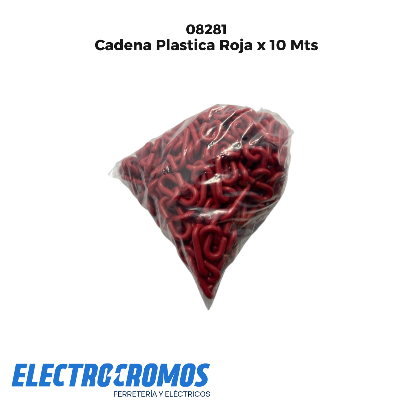 Cadena Plastica Roja x 10 Mts