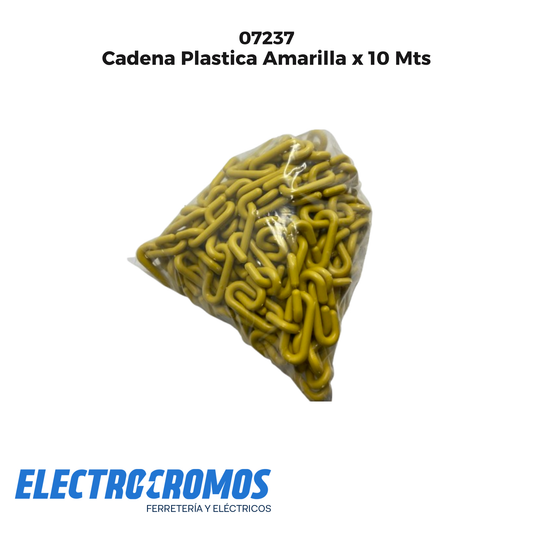 Cadena Plastica Amarilla x 10 Mts