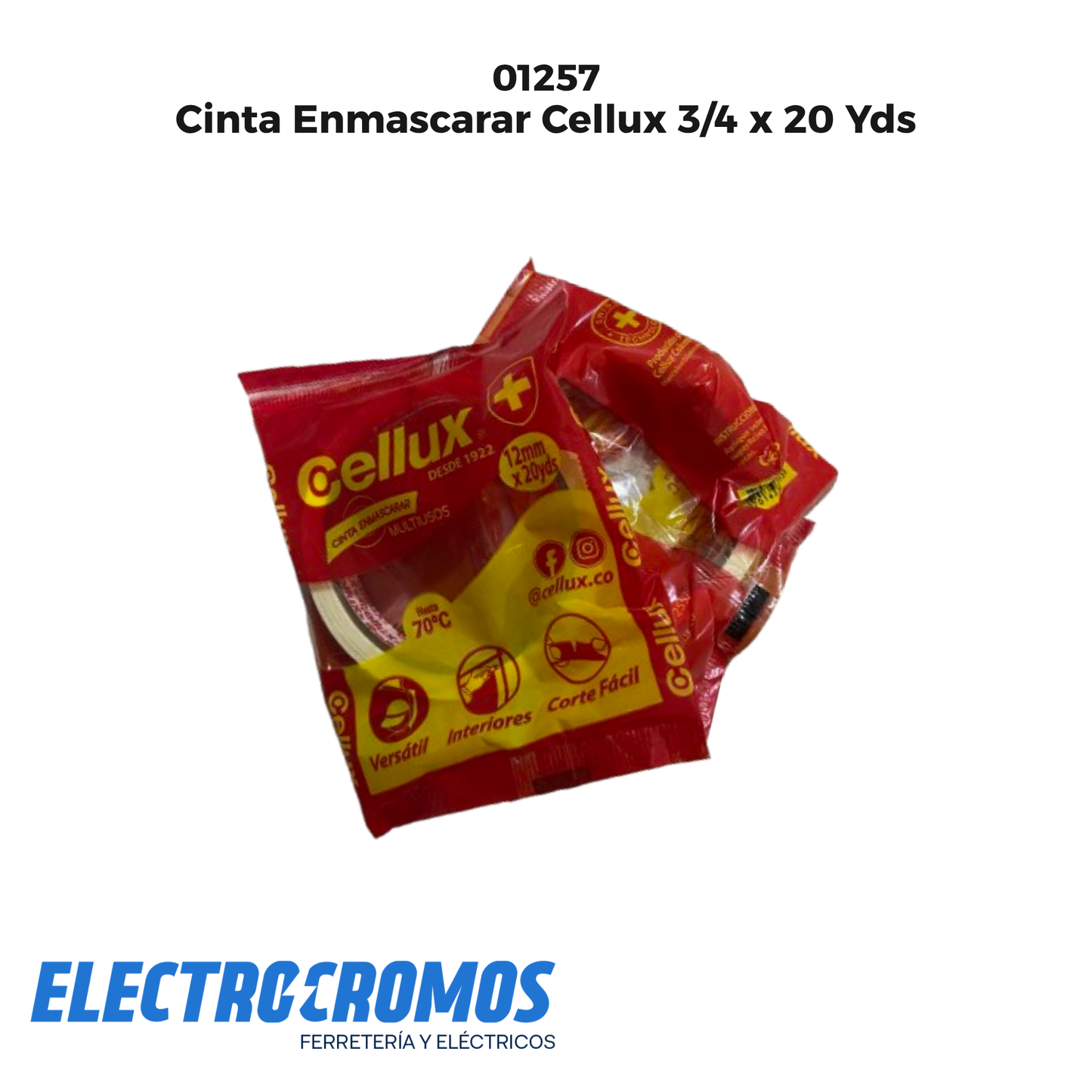 Cinta Enmascarar Cellux 3/4 x 20 Yds