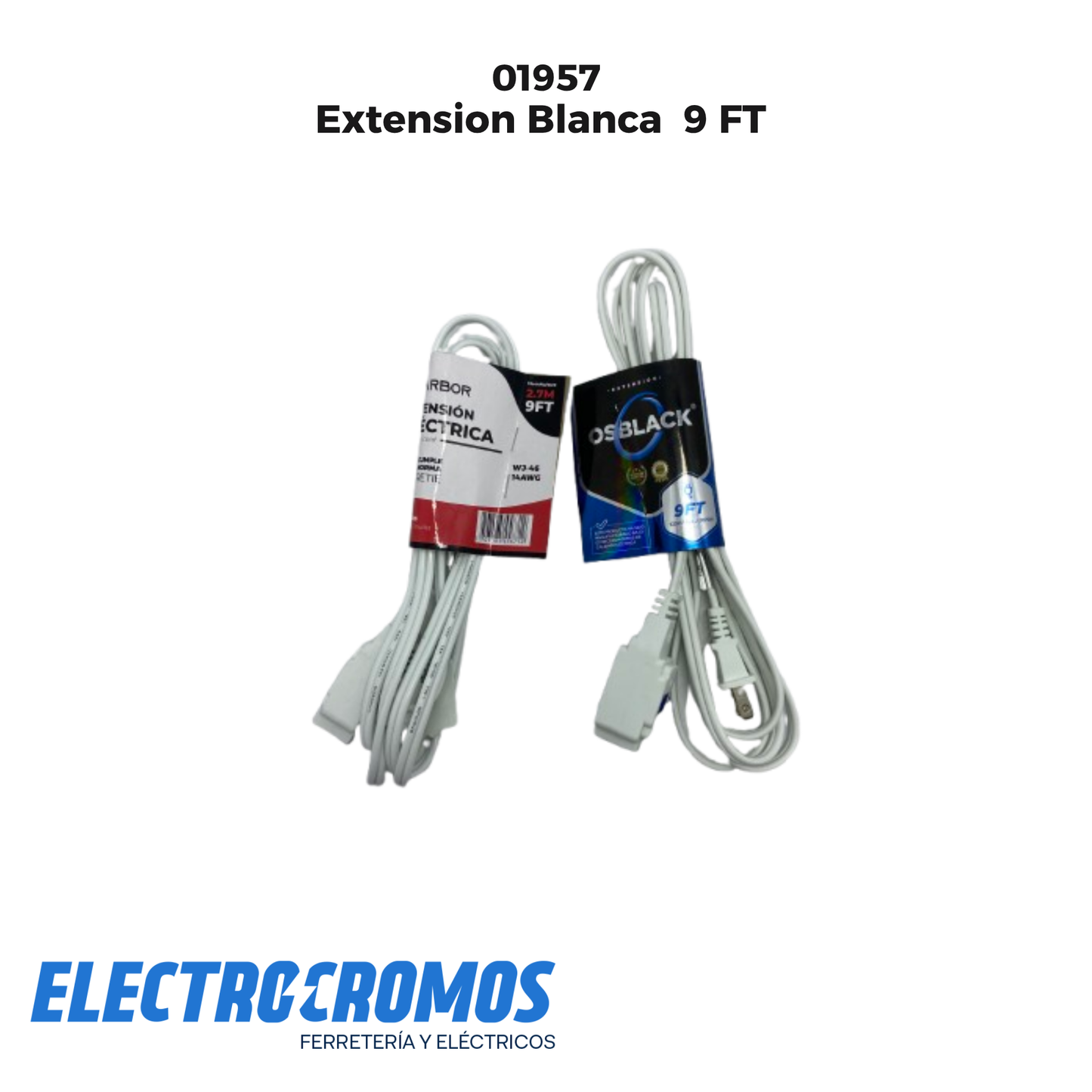 Extension Blanca Osblack/Vharbor/House Cord 9 FT WJ-46
