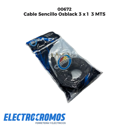 Cable Sencillo Osblack 3 x 1  3 MTS