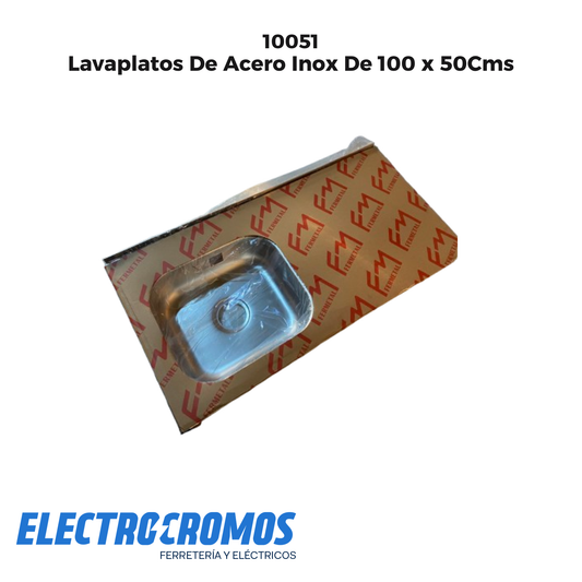 Lavaplatos De Acero Inox De 100 x 50Cms