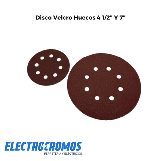 Disco Velcro Huecos 4 1/2" Y 7"