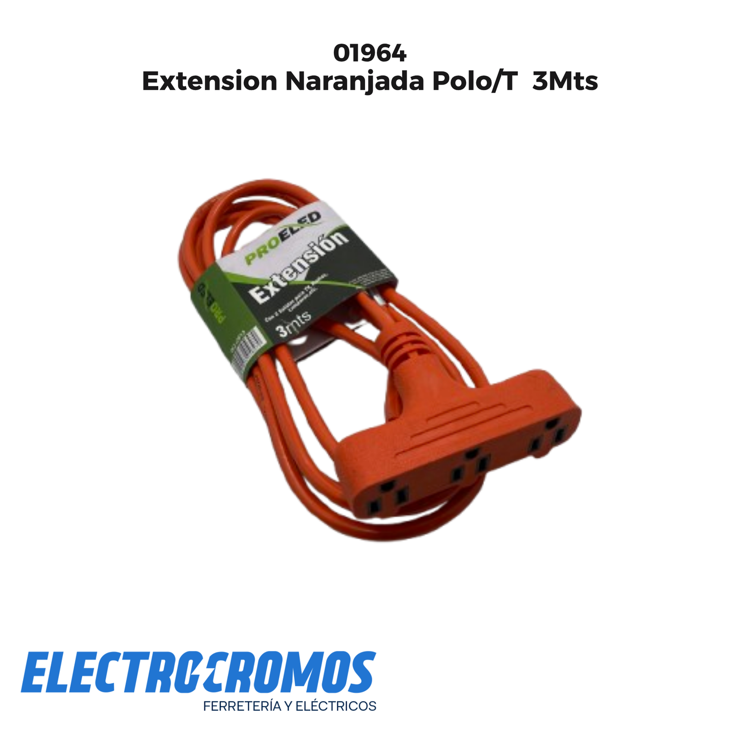 Extension Naranjada Polo/T Osblack/Proeled 3Mts