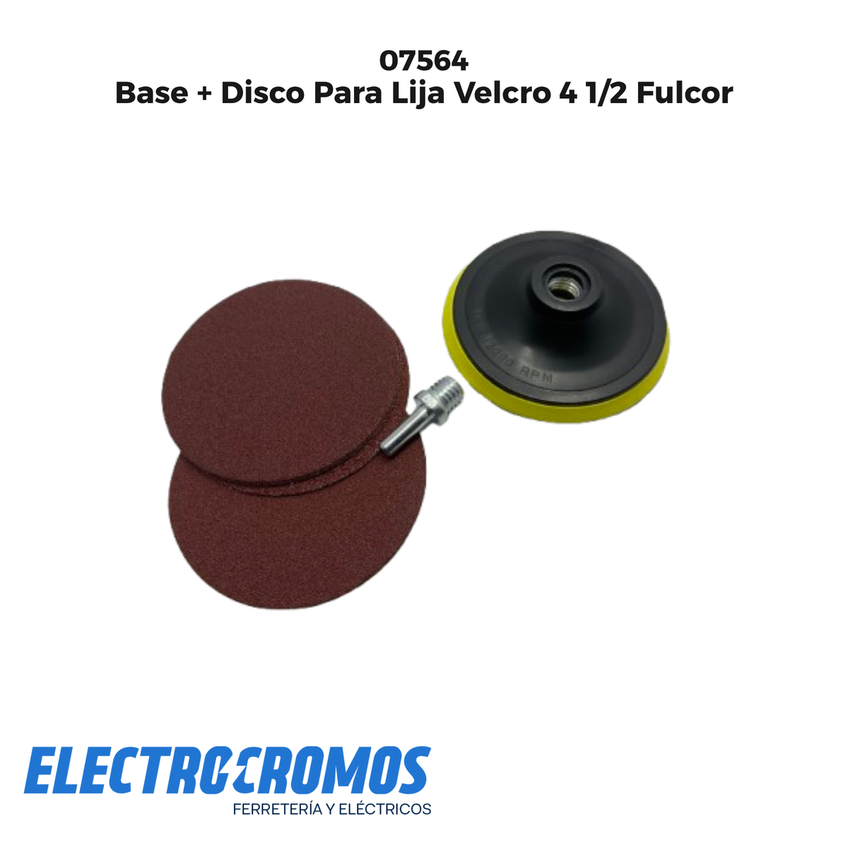 Base + Disco Para Lija Velcro 4 1/2 Fulcor