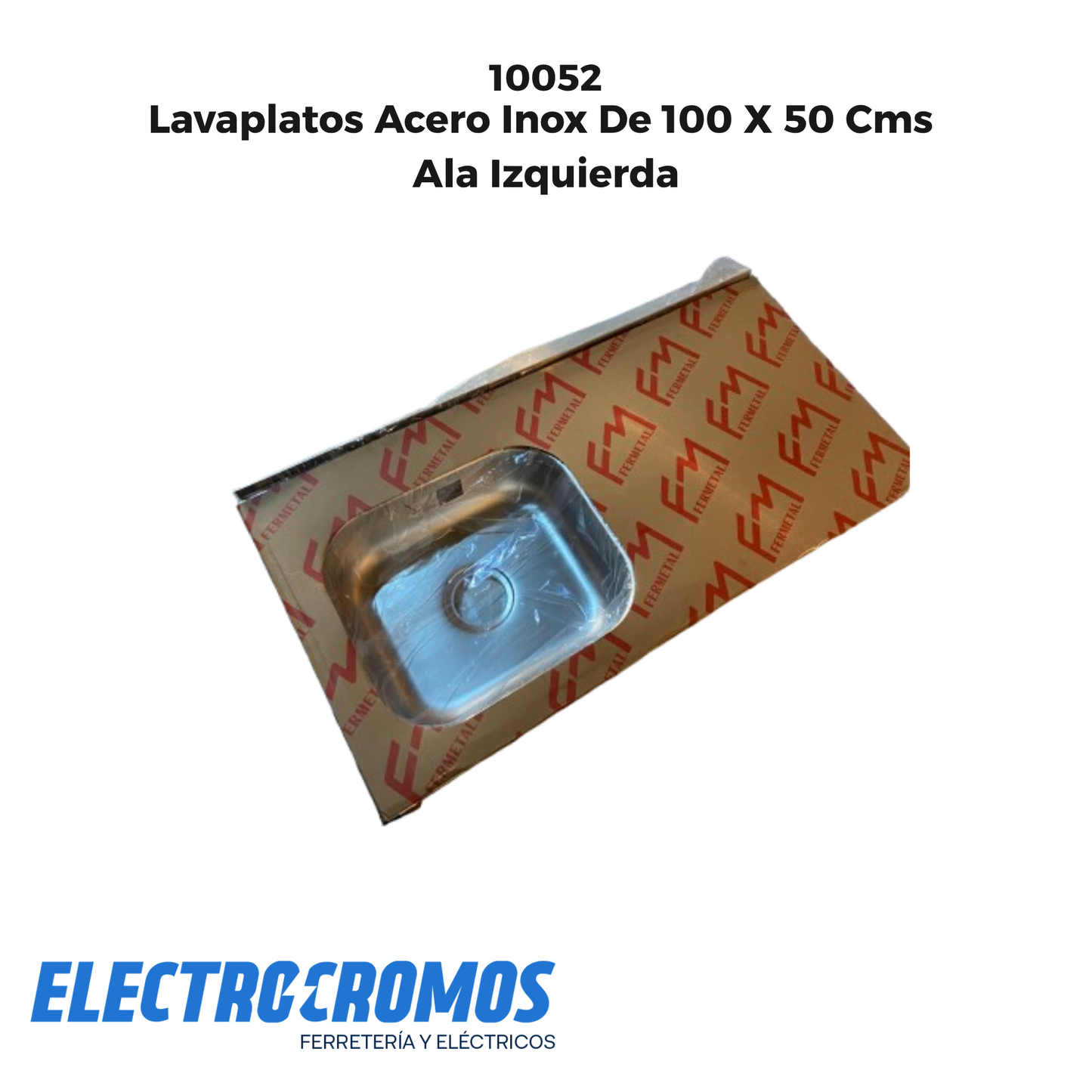 Lavaplatos Acero Inox De 100 X 50 Cms Ala Izquierda