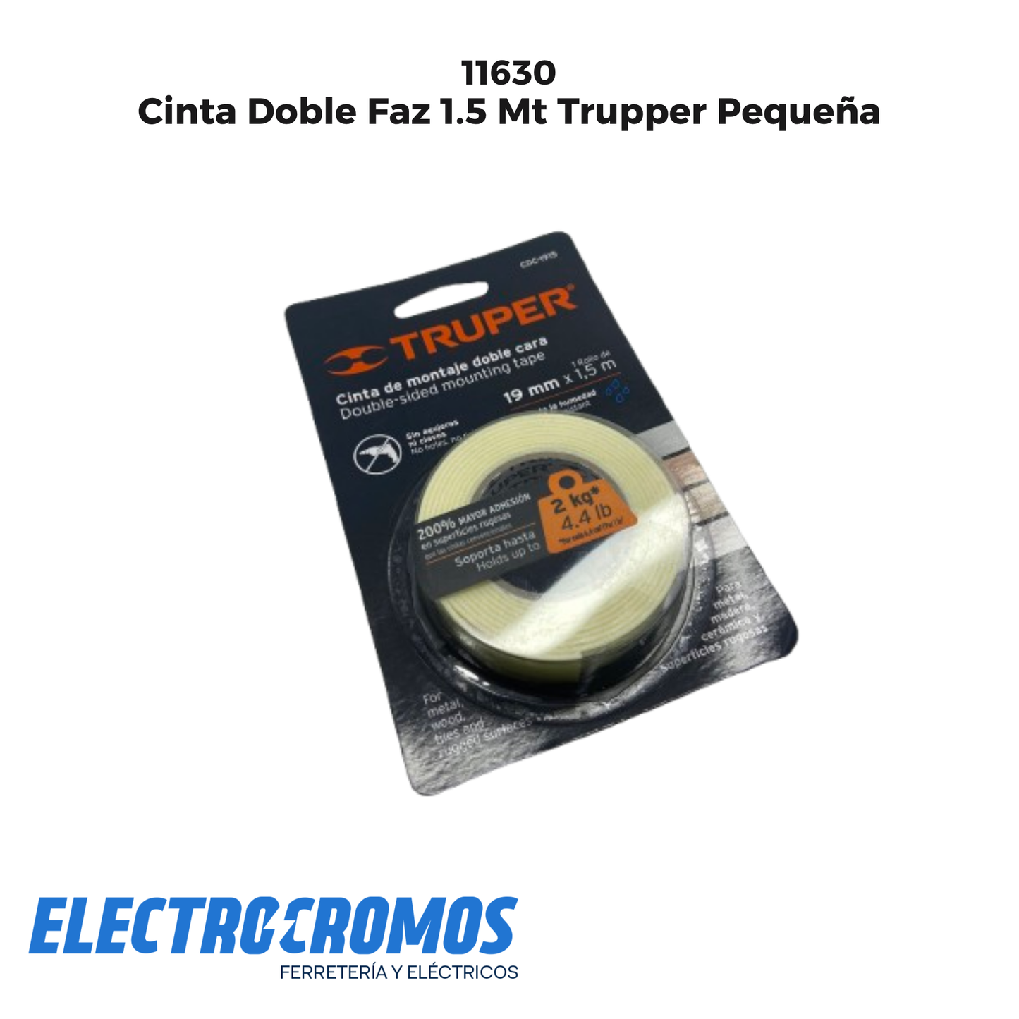 Cinta Doble Faz 1.5 Mt Trupper Pequeña