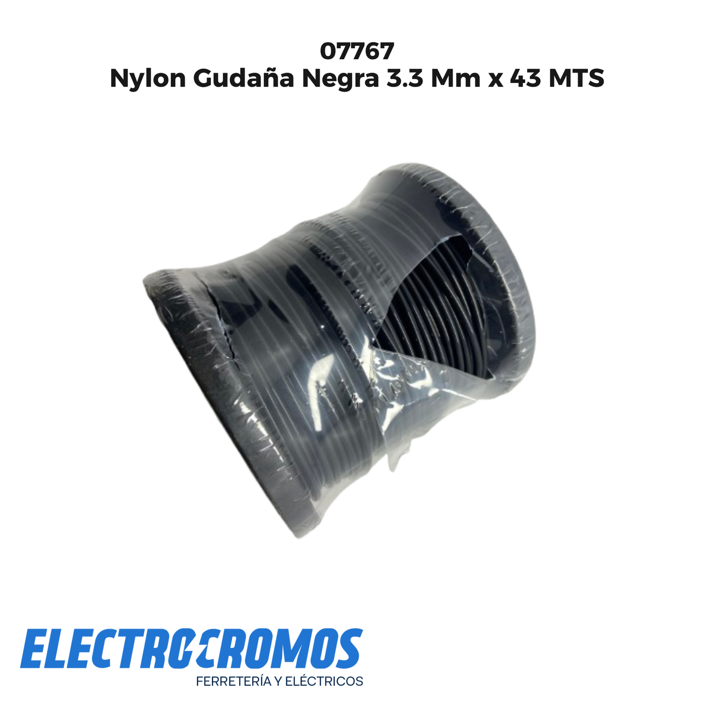 Nylon Gudaña Negra 3.3 Mm x 43 MTS