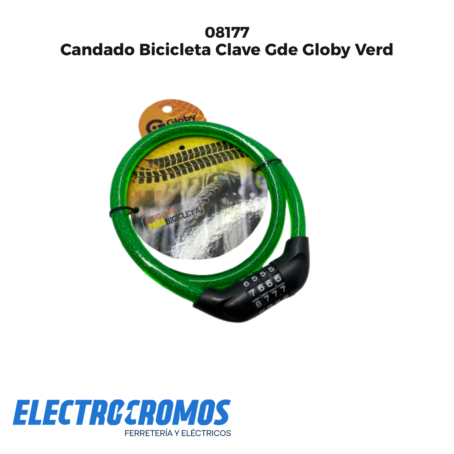 Candado Bicicleta Clave Gde Globy Verd