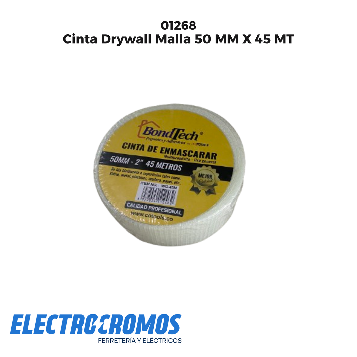 Cinta Drywall Malla 50 MM X 45 MT