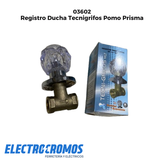 Registro Ducha Tecnigrifos Pomo Prisma