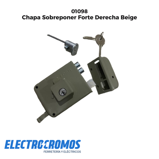 Chapa Sobreponer Forte Derecha Beige