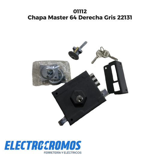 Chapa Master 64 Derecha Gris 22131