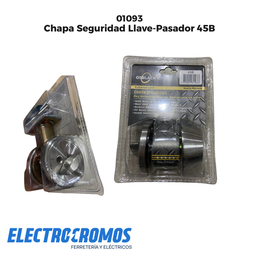 Chapa Seguridad Llave-Pasador 45B