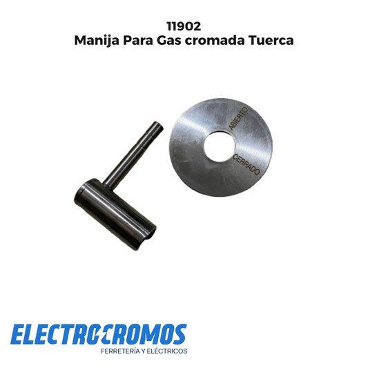 Manija Para Gas cromada Tuerca