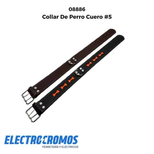 Collar De Perro Cuero #5