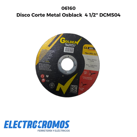 Disco Corte Metal Osblack  4 1/2" DCM504