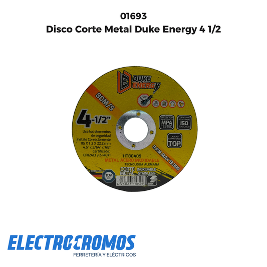 Disco Corte Metal Duke Energy 4 1/2