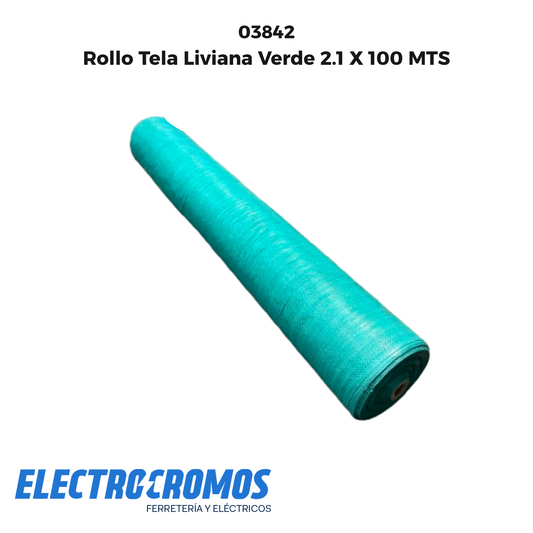 Rollo Tela Liviana Verde 2.1 X 100 MTS