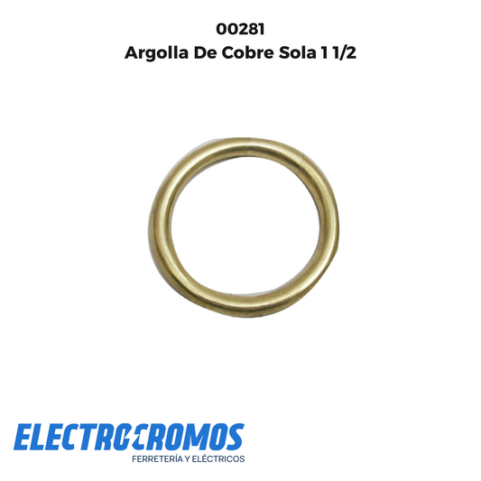 Argolla De Cobre Sola 1 1/2