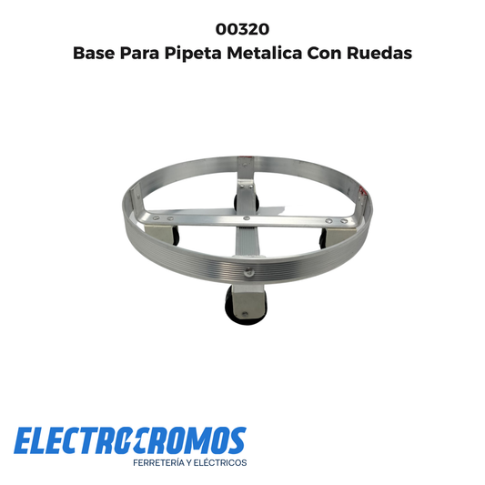 Base Para Pipeta Metalica Con Ruedas