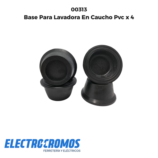 Base Para Lavadora En Caucho Pvc x 4