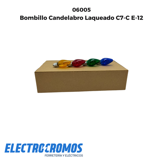 Bombillo Candelabro Laqueado C7-C E-12