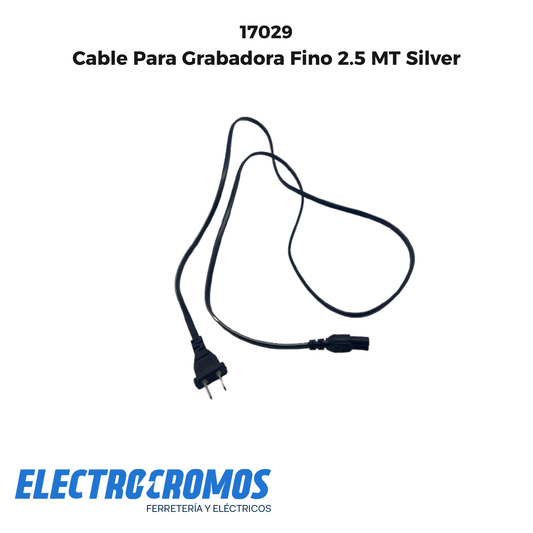 Cable Para Grabadora Fino 2.5 MT Silver