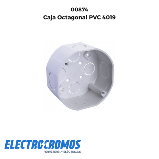 Caja Octagonal PVC 4019