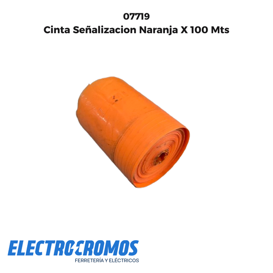 Cinta Señalizacion Naranja X 100 Mts