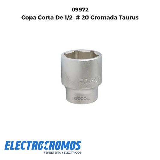 Copa Corta De 1/2  # 20 Cromada Taurus