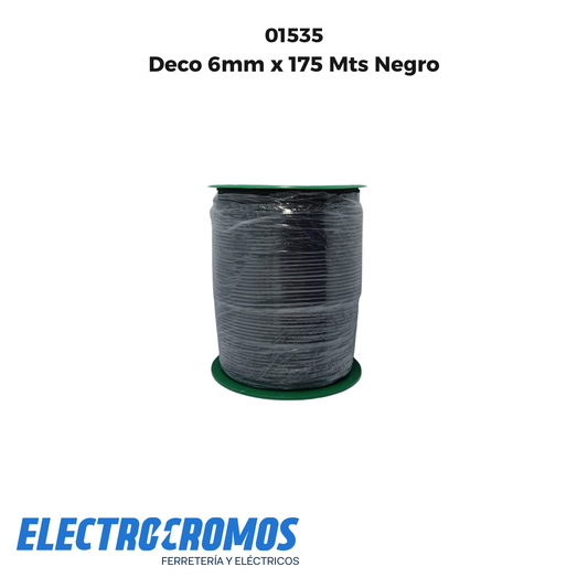Deco 6mm x 175 Mts Negro