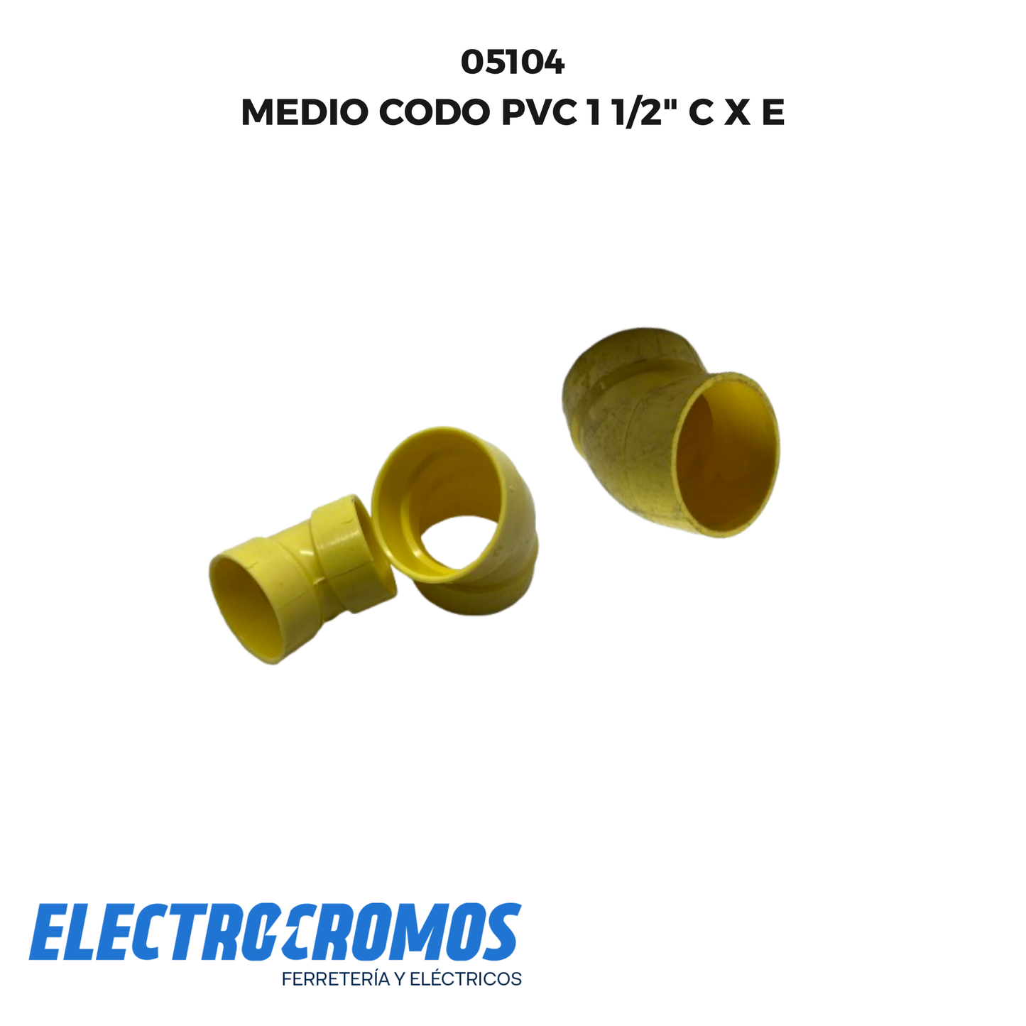 MEDIO CODO PVC 1 1/2" C X E