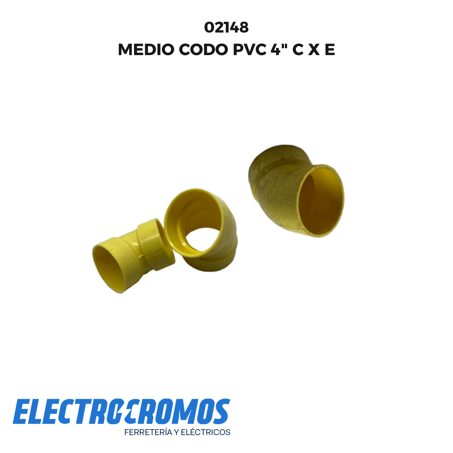 MEDIO CODO PVC 4" C X E