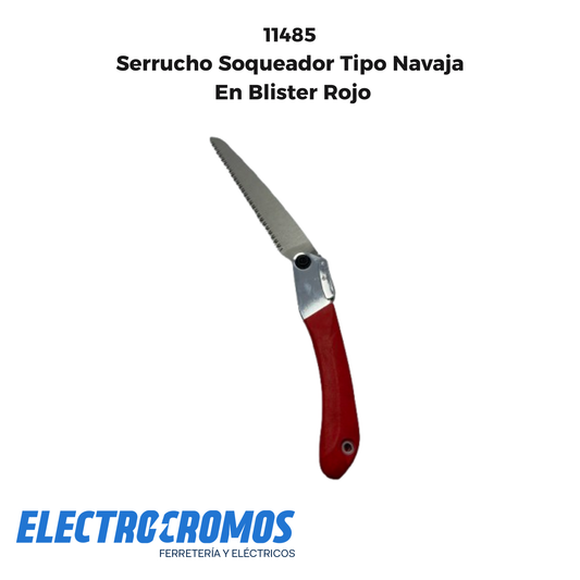 Serrucho Soqueador Tipo Navaja En Blister Rojo