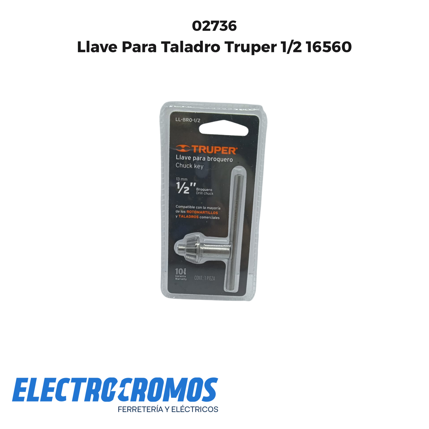 Llave Para Taladro Truper 1/2 16560
