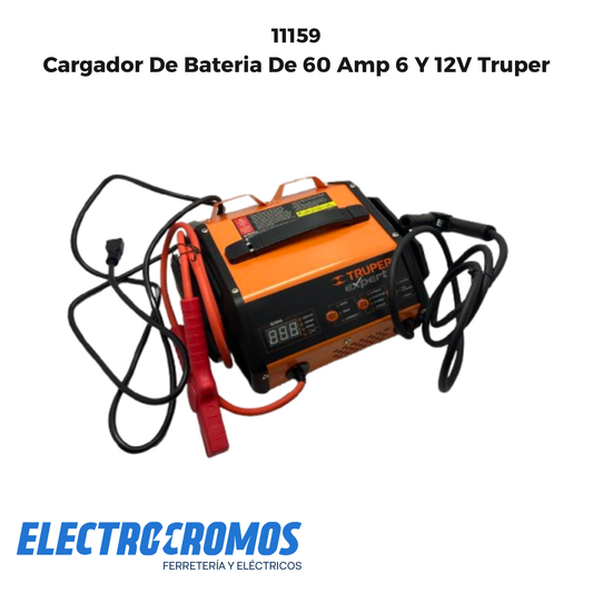 Cargador De Bateria De 60 Amp 6 Y 12V Truper