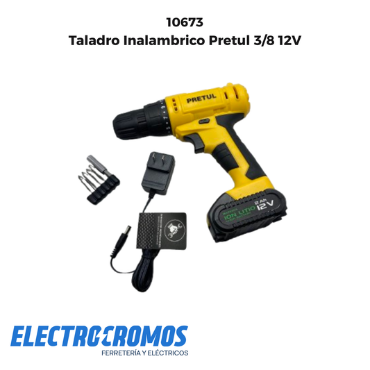Taladro Inalambrico Pretul 3/8 12V