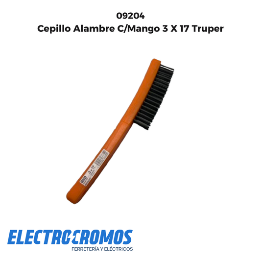 Cepillo Alambre C/Mango 3 X 17 Truper