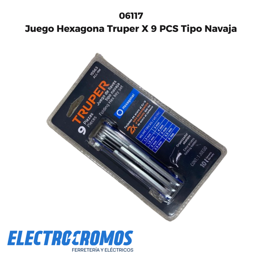 Juego Hexagona Truper X 9 PCS Tipo Navaja