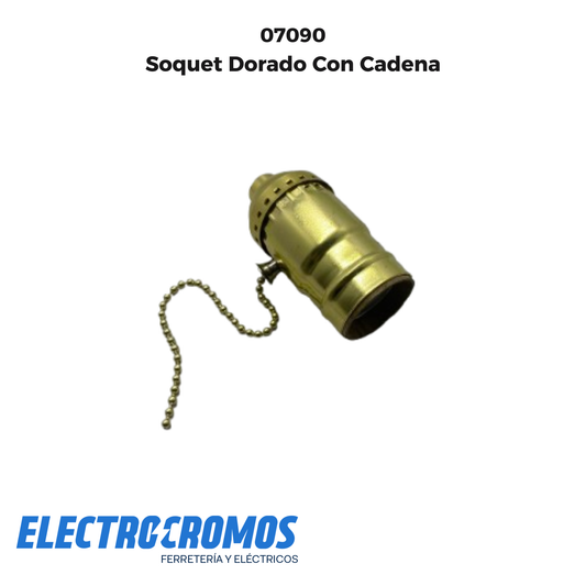 Soquet Dorado Con Cadena